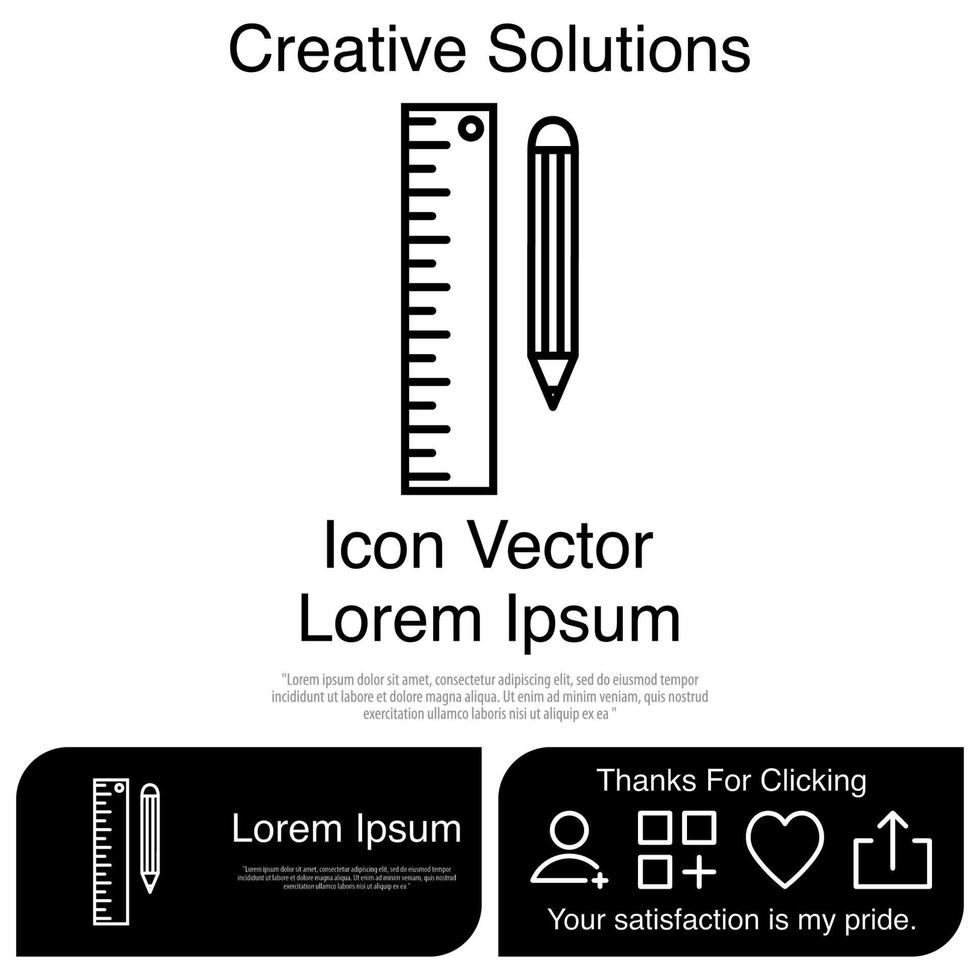 Ruler Icon Vector EPS 10