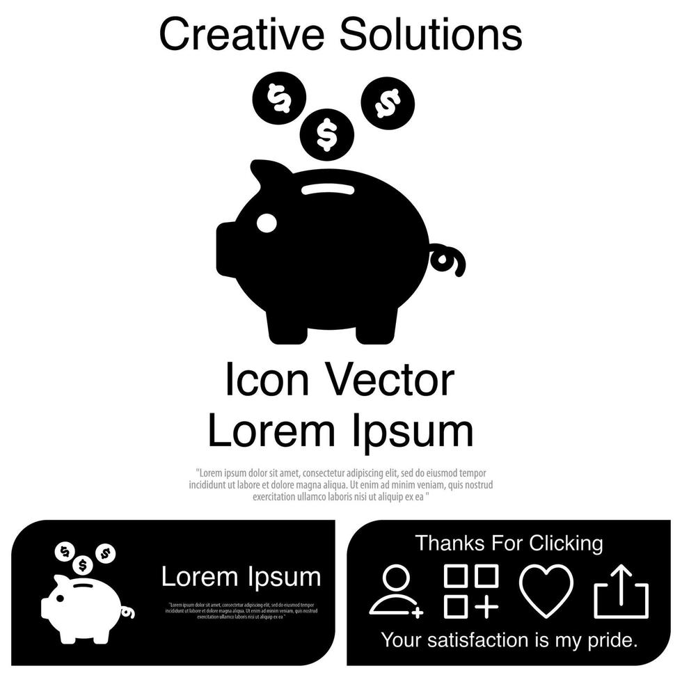 hucha, icono, vector, eps, 10 vector