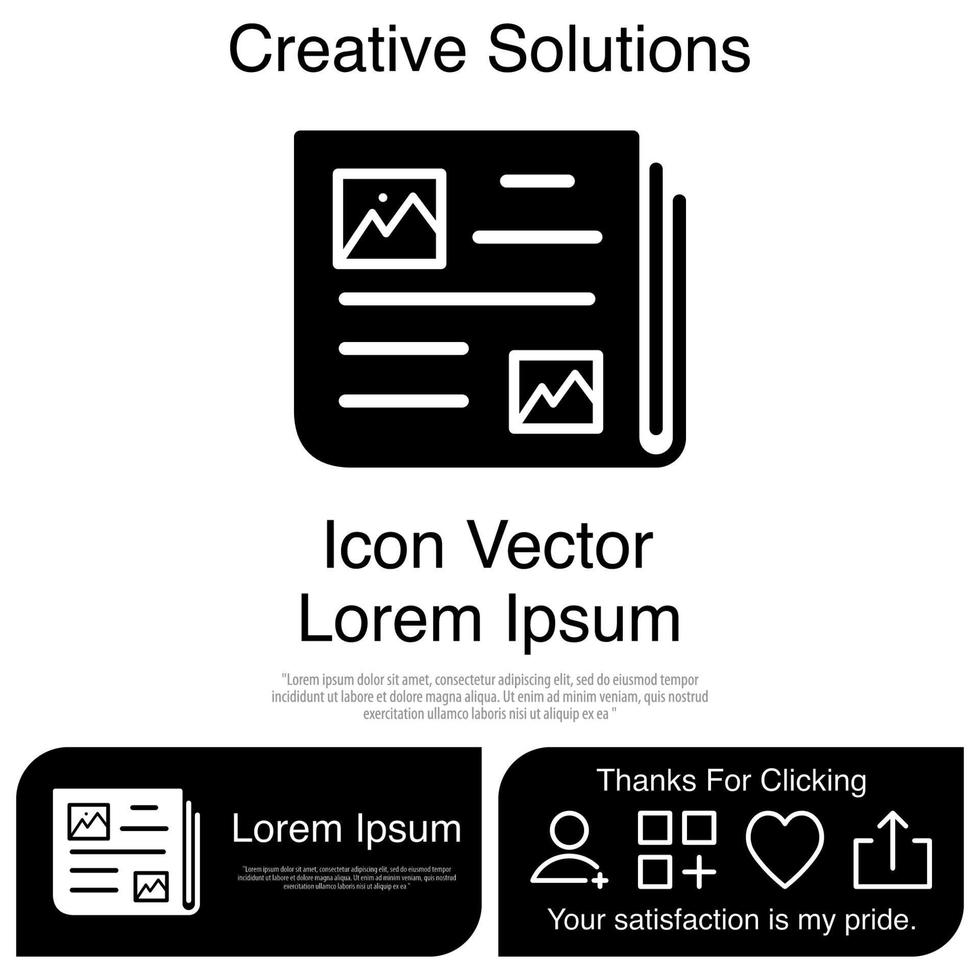 periódico, icono, vector, eps, 10 vector