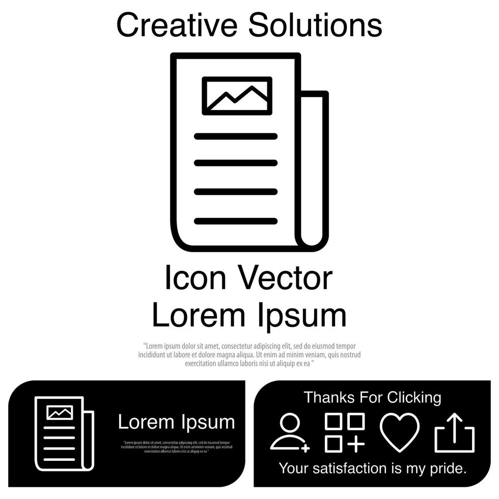 periódico, icono, vector, eps, 10 vector