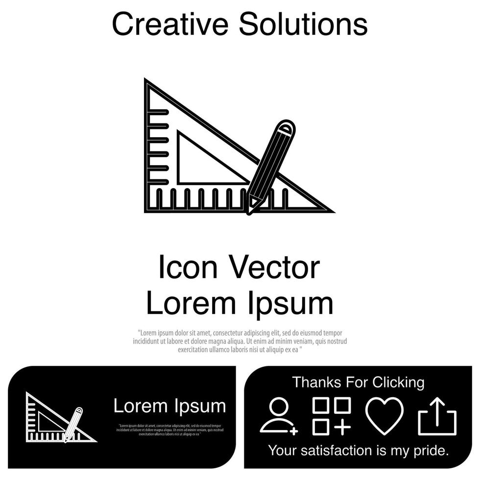 Ruler Icon Vector EPS 10