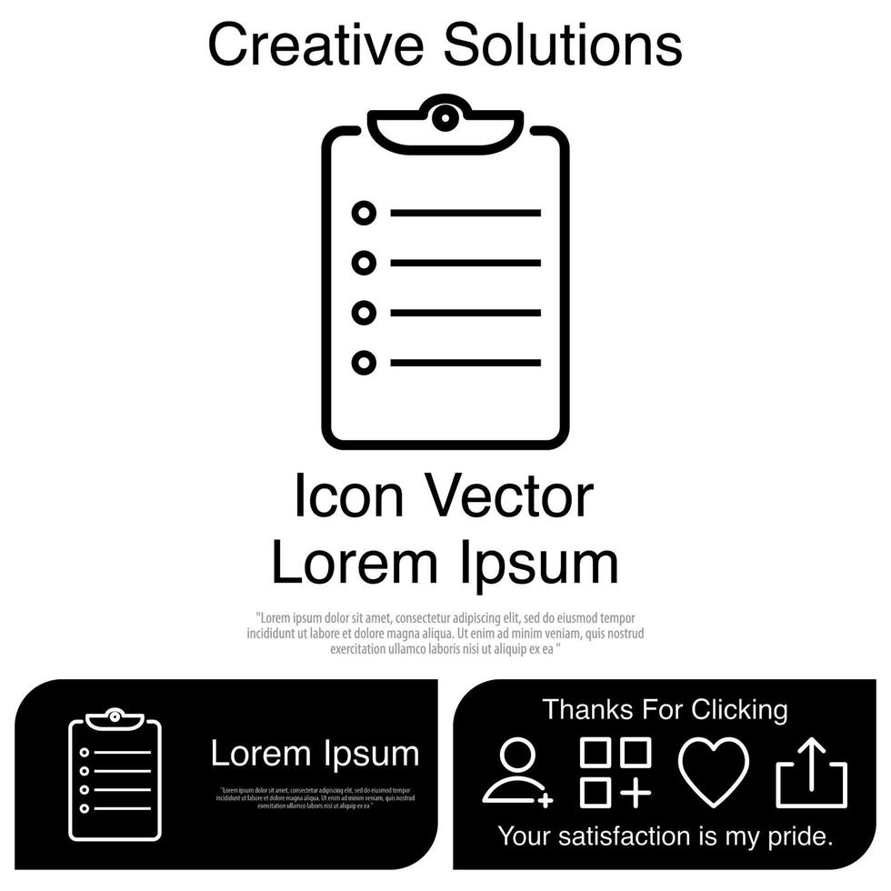 Clipboard Icon Vector EPS 10