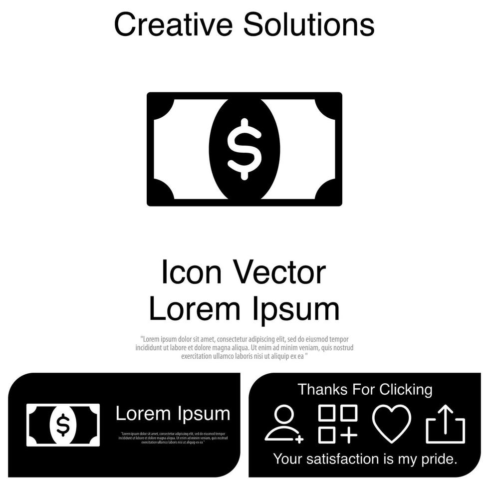 Dollar Currency Icon Vector EPS 10