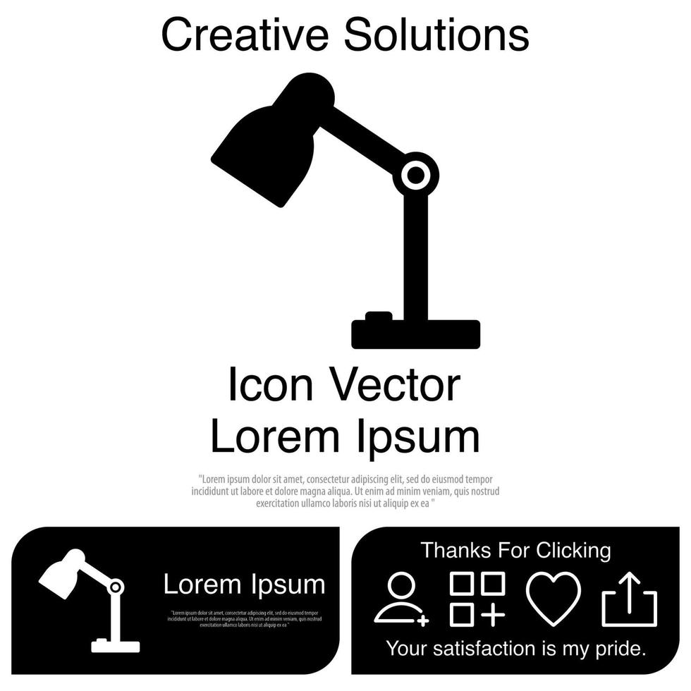 Table Lamp Icon Vector EPS 10