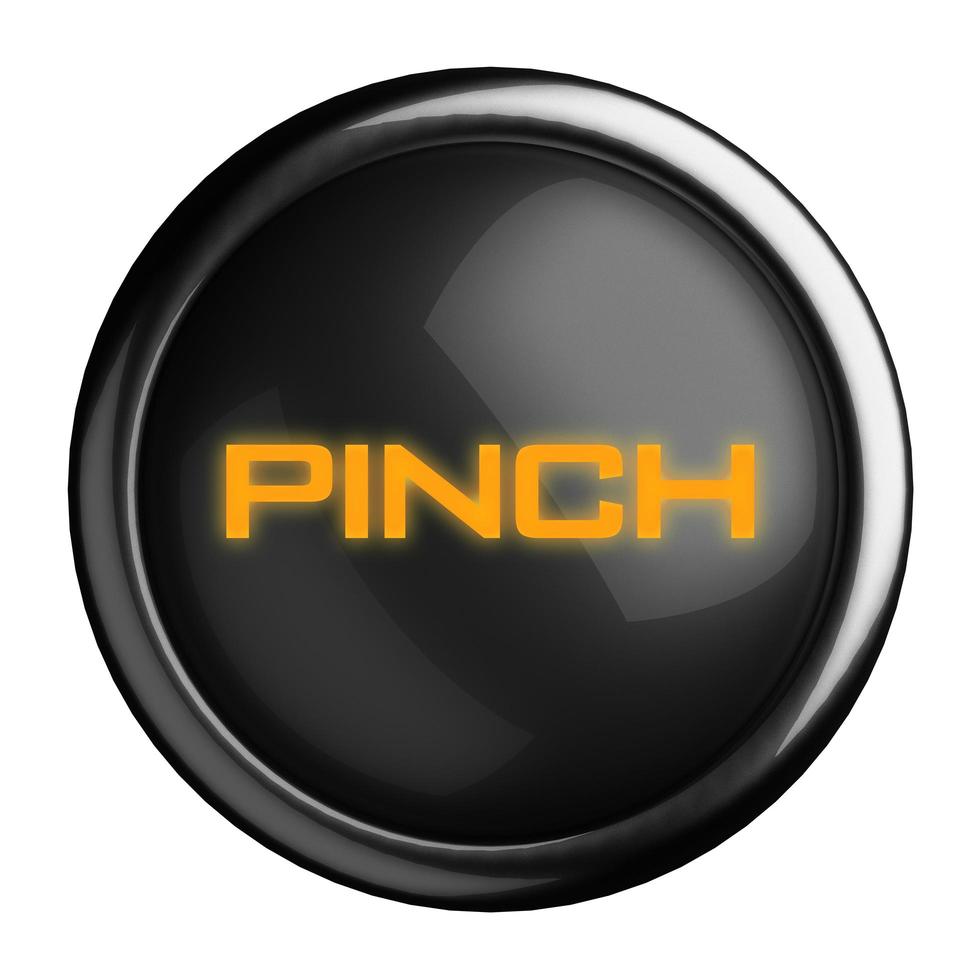 Word on black button photo