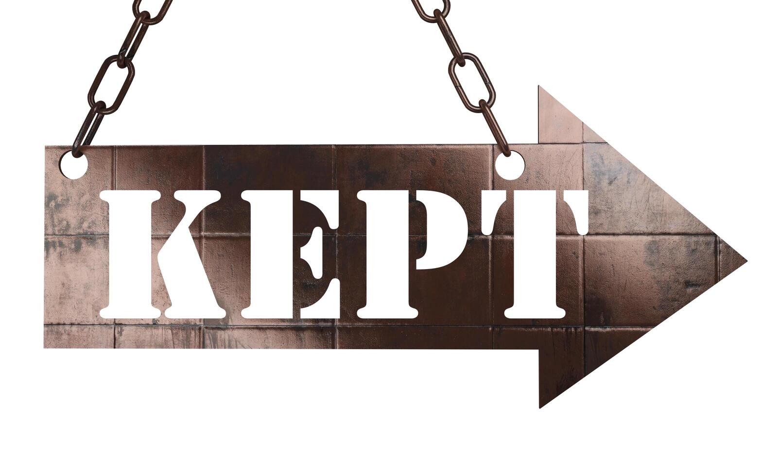 kept word on metal pointer 6378932 Stock Photo at Vecteezy