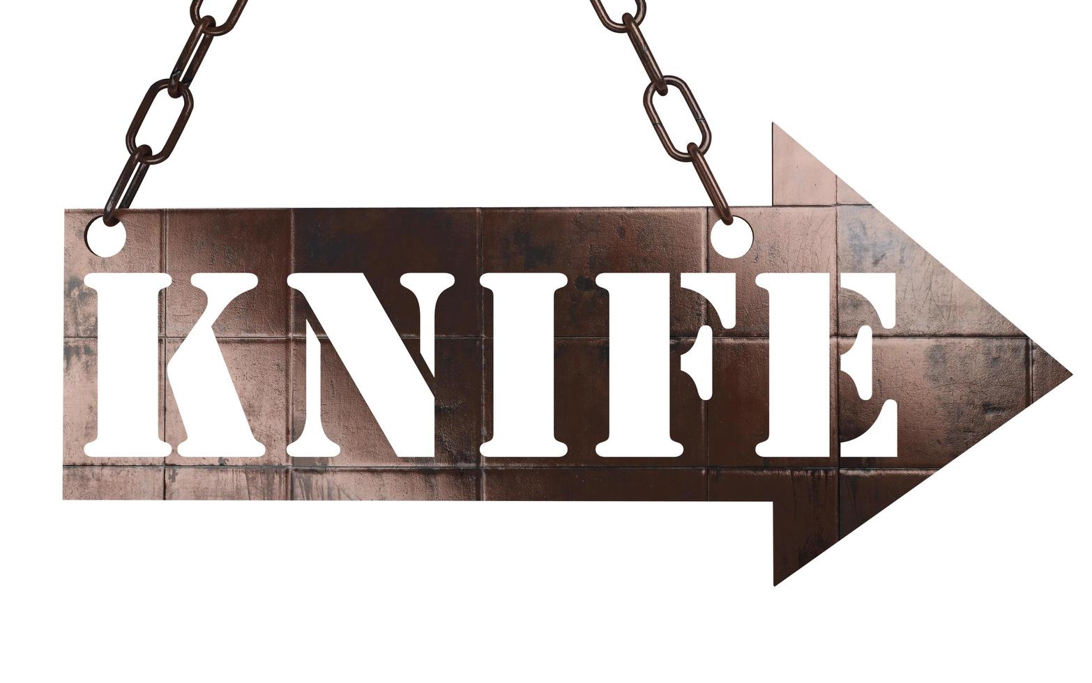 knife word on metal pointer 6379831 Stock Photo at Vecteezy