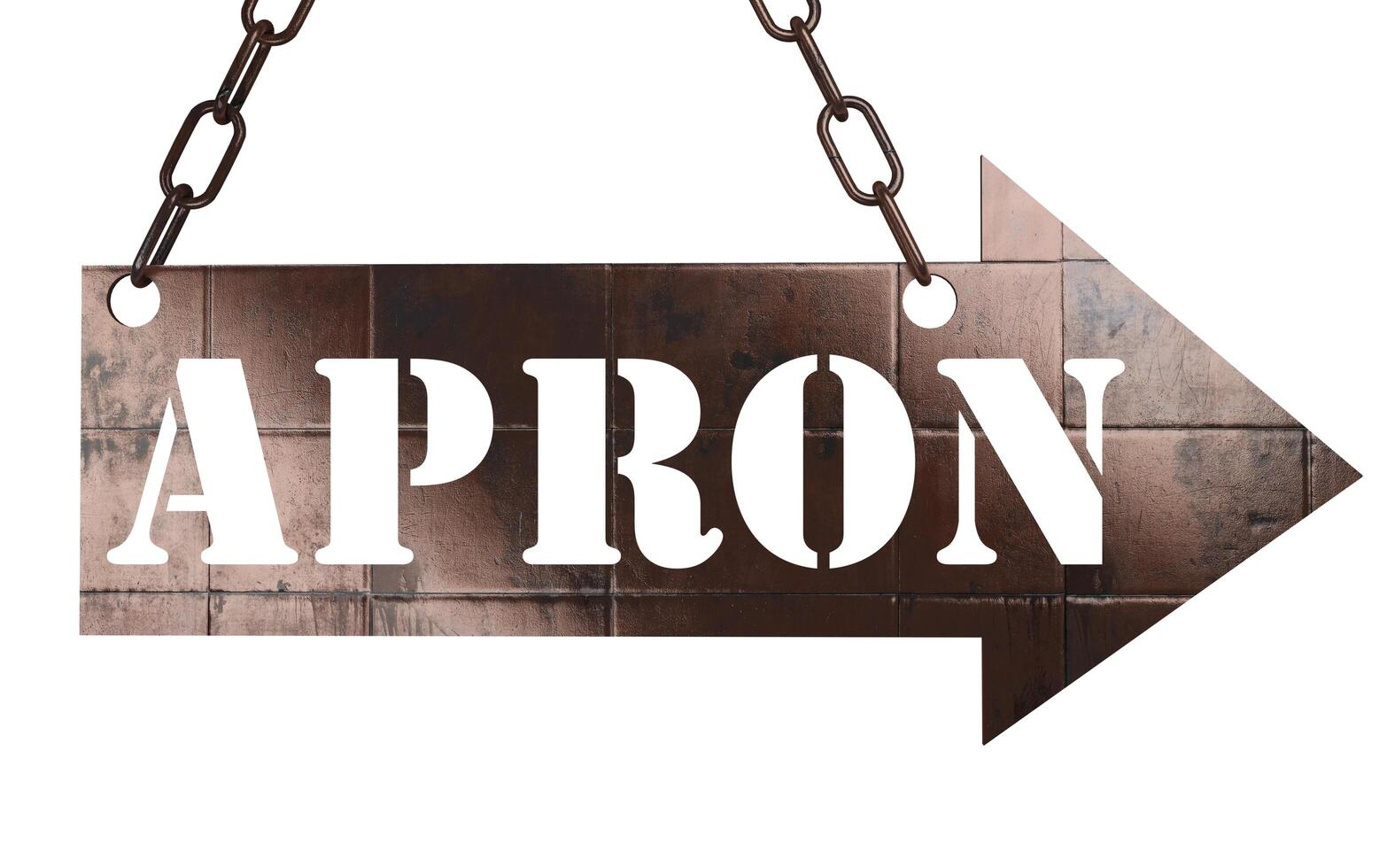 apron word on metal pointer 6379936 Stock Photo at Vecteezy