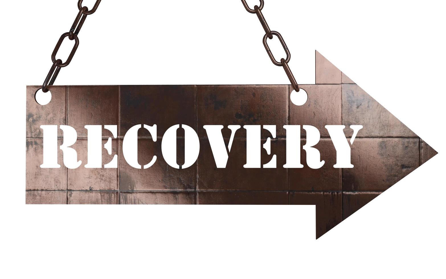 recovery word on metal pointer photo