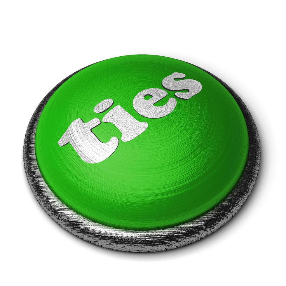 ties word on green button isolated on white photo