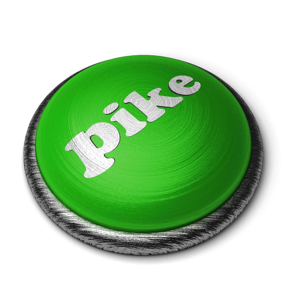 palabra lucio en el botón verde aislado en blanco foto