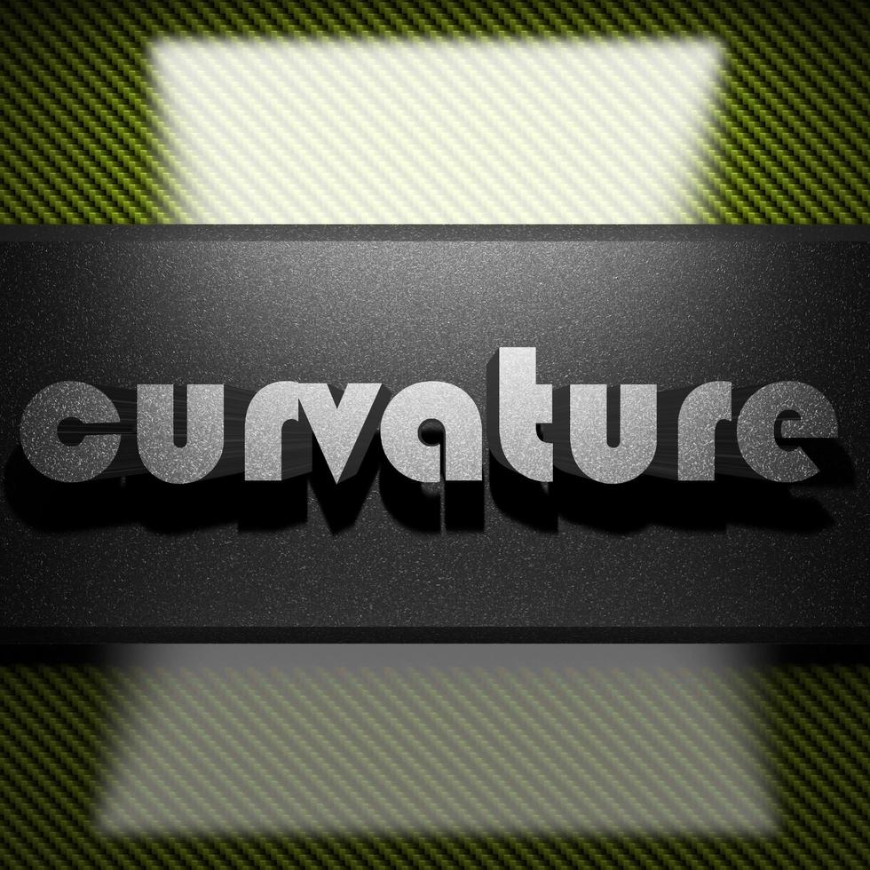 curvature word of iron on carbon photo