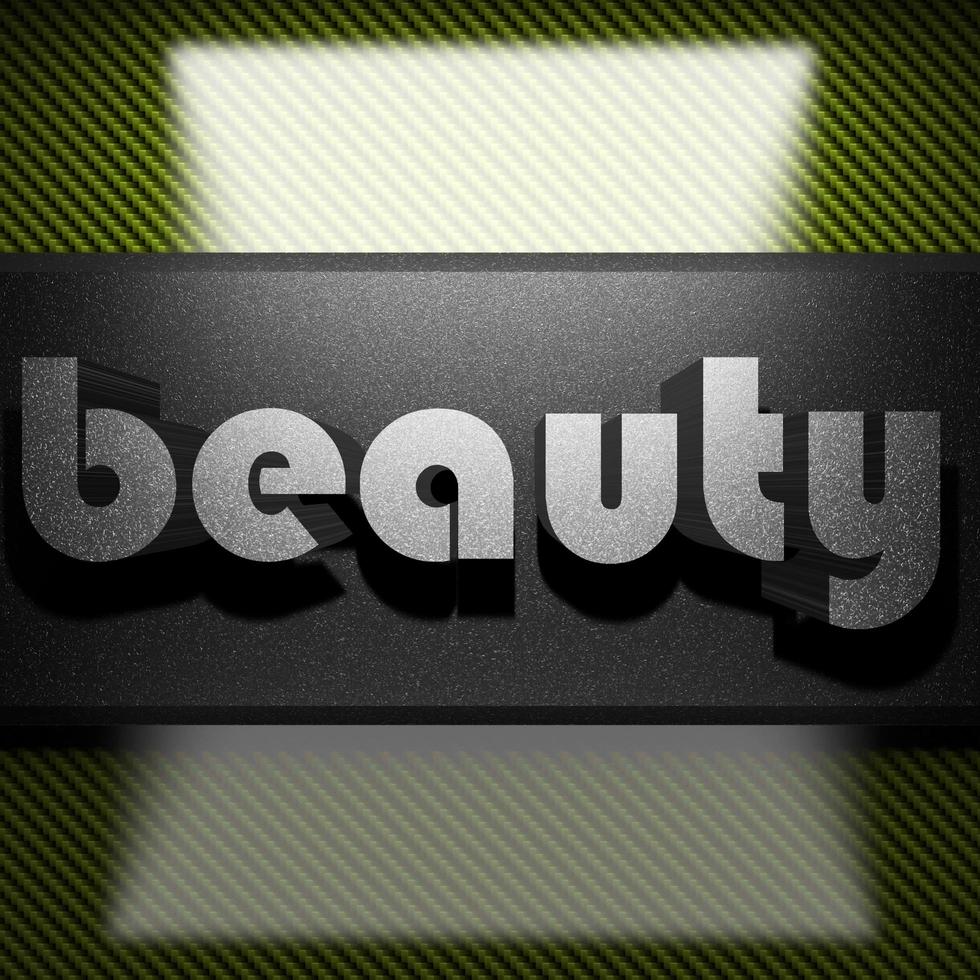 beauty word of iron on carbon photo