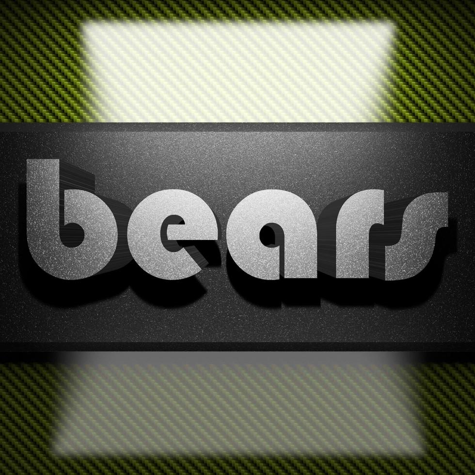 bears word of iron on carbon photo