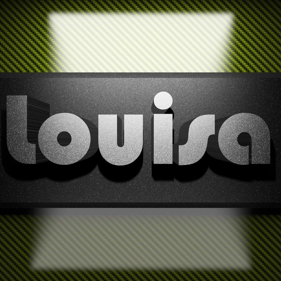 Louisa word of iron on carbon photo