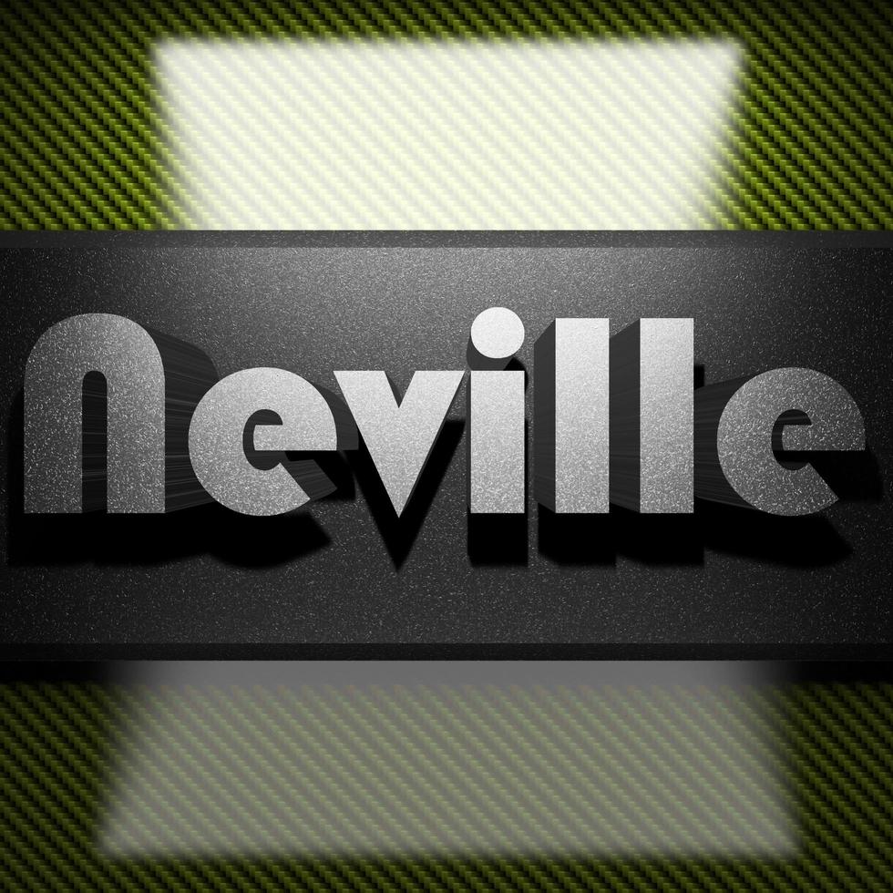 Neville word of iron on carbon photo