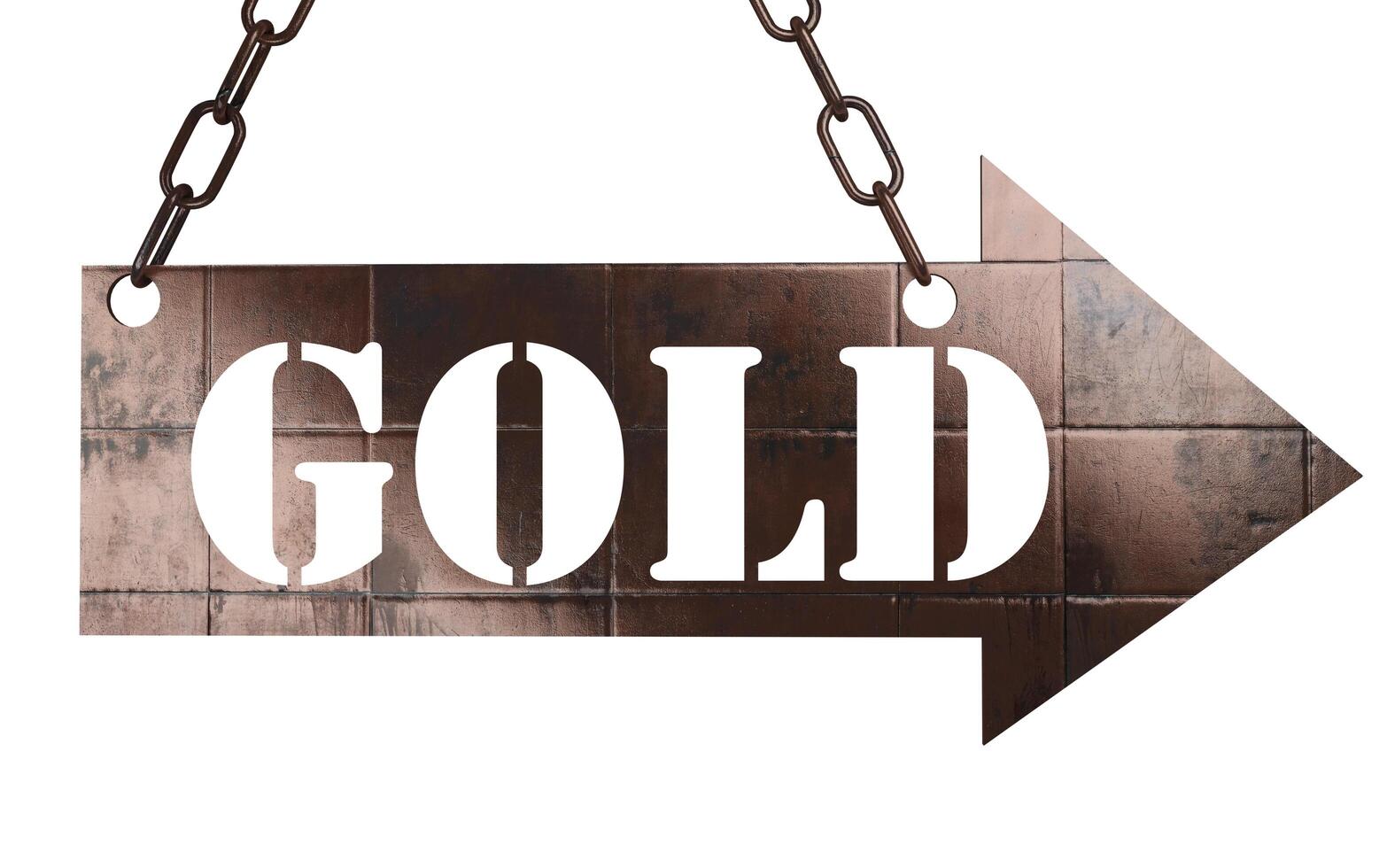 gold word on metal pointer 6383747 Stock Photo at Vecteezy