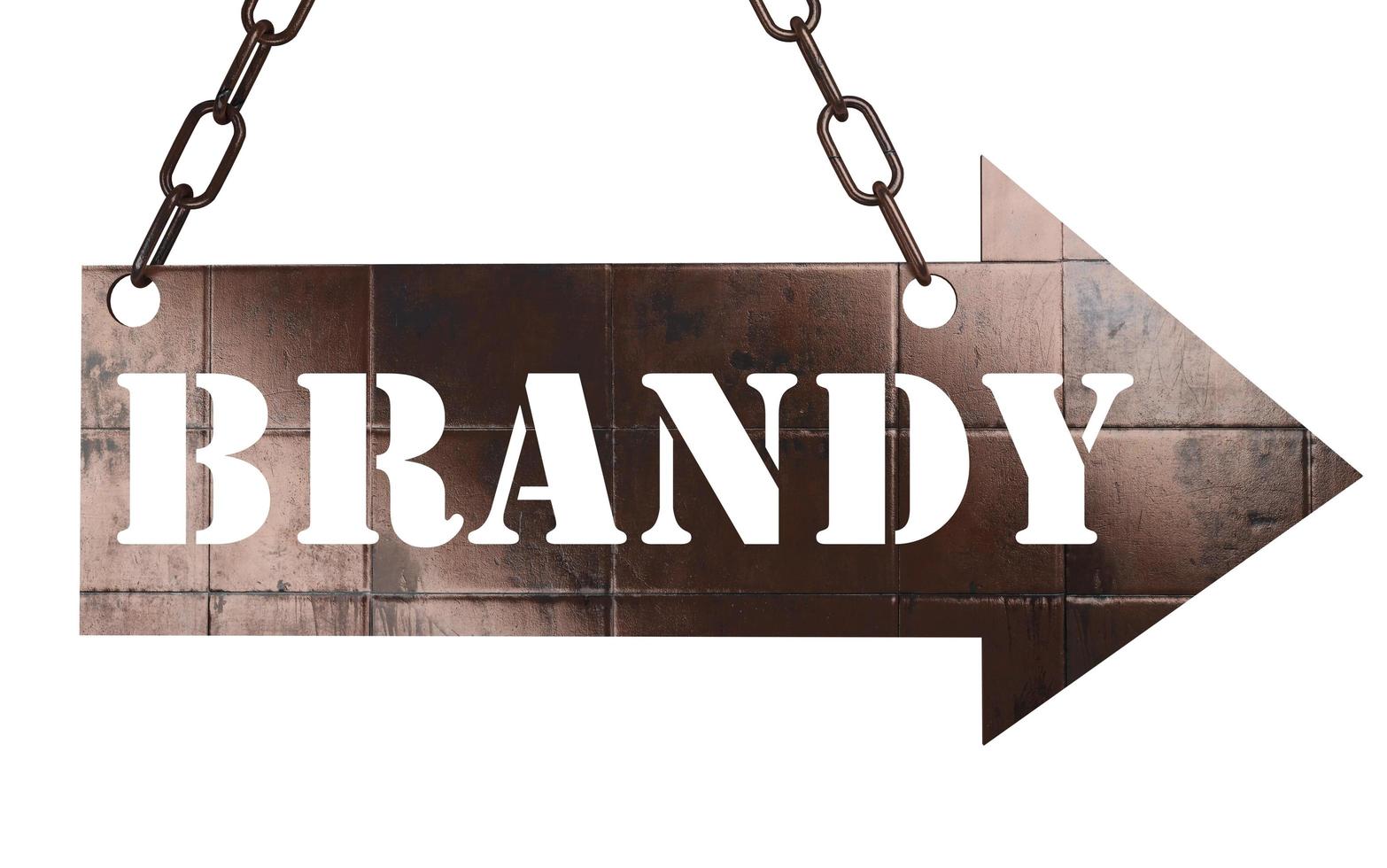 brandy word on metal pointer photo