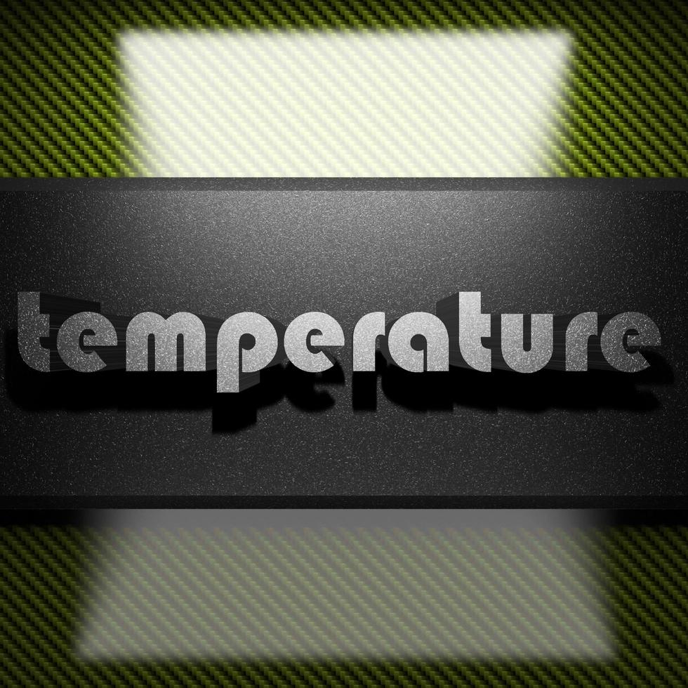 temperature word of iron on carbon photo