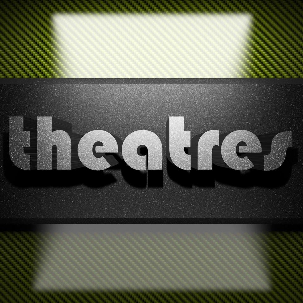 theatres word of iron on carbon photo