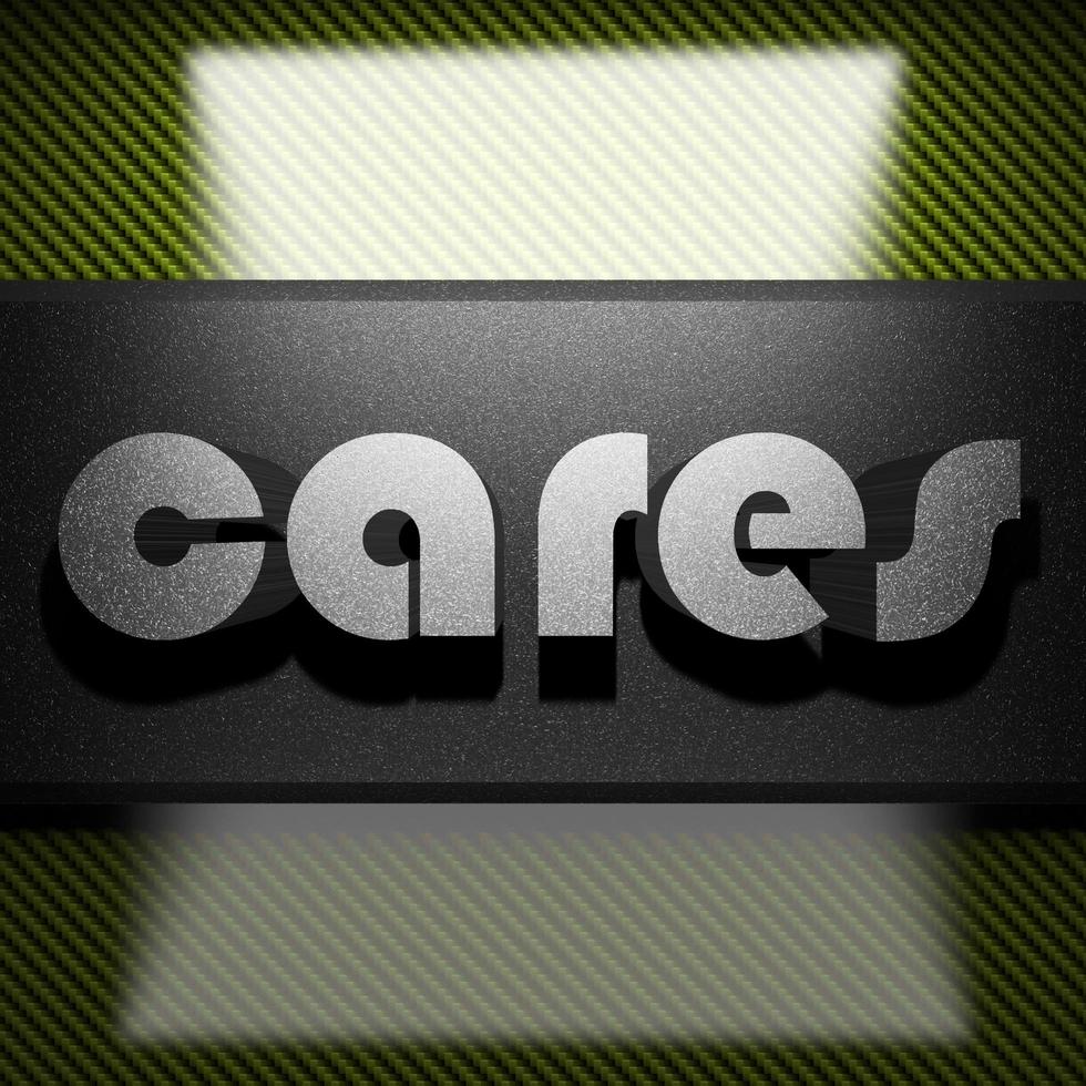 cares word of iron on carbon photo
