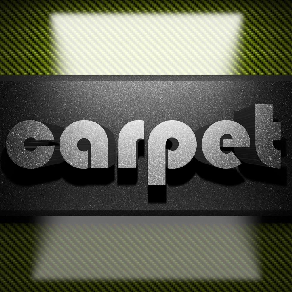 carpet word of iron on carbon photo