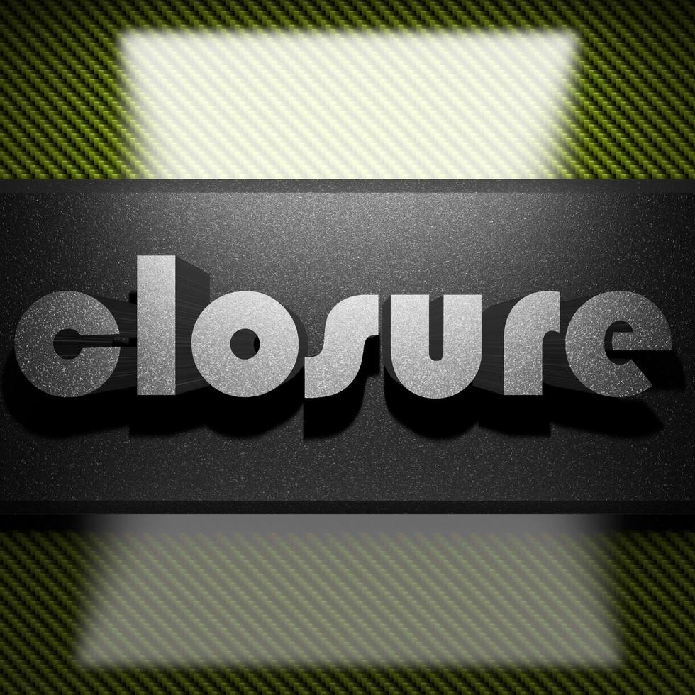 closure word of iron on carbon photo