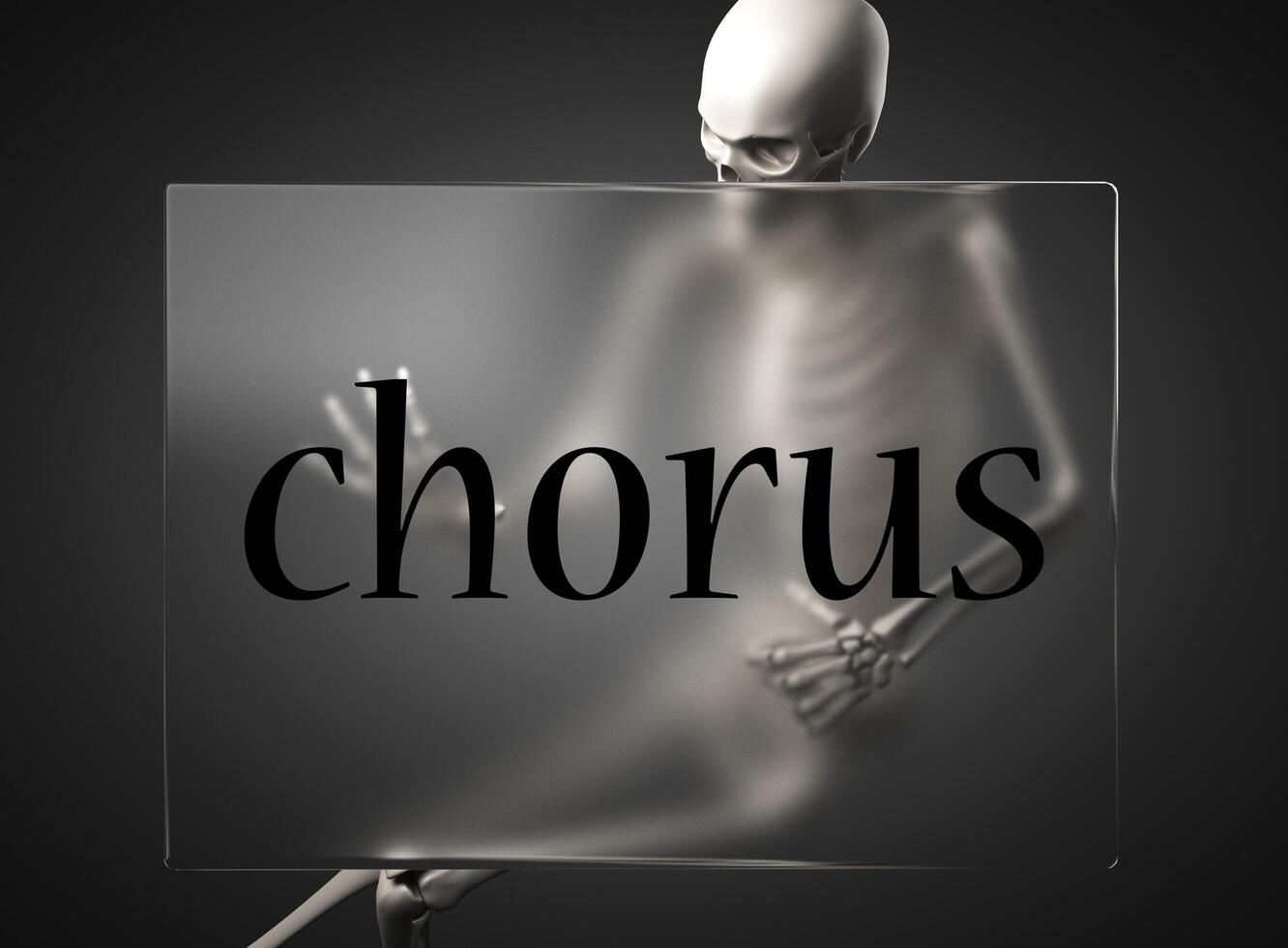 chorus word on glass and skeleton 6386023 Stock Photo at Vecteezy