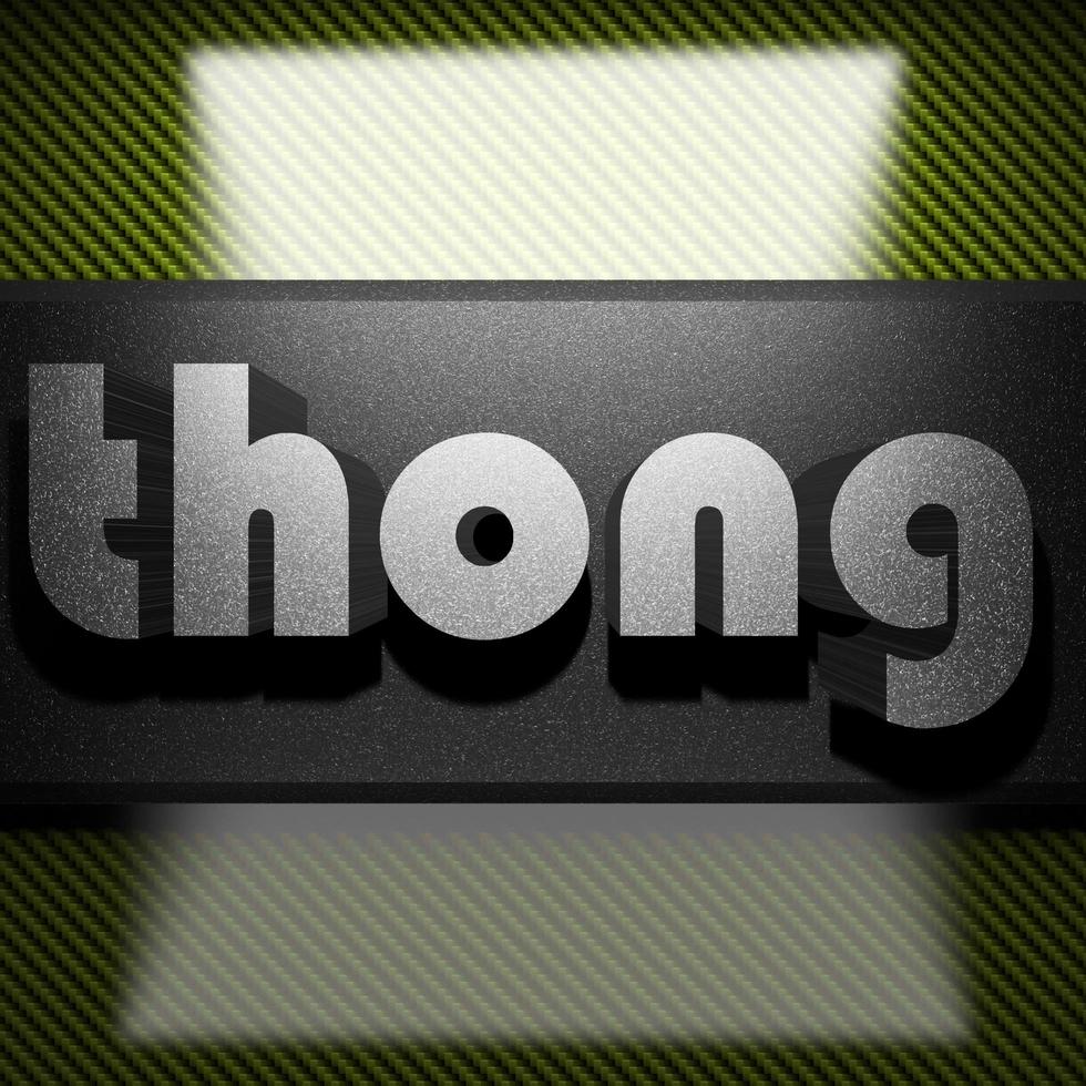 thong word of iron on carbon photo