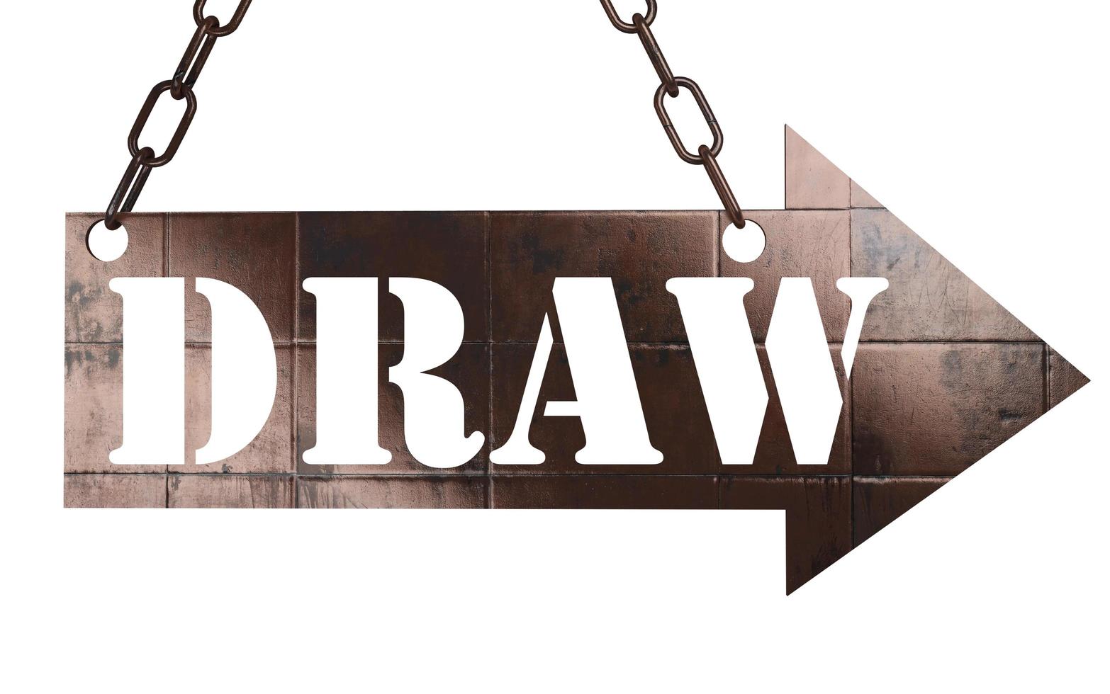 draw word on metal pointer photo