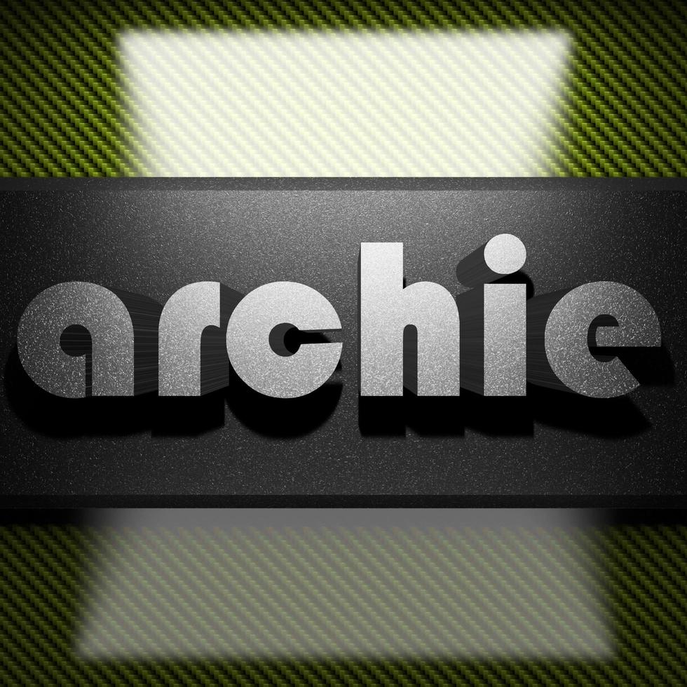 archie word of iron on carbon photo