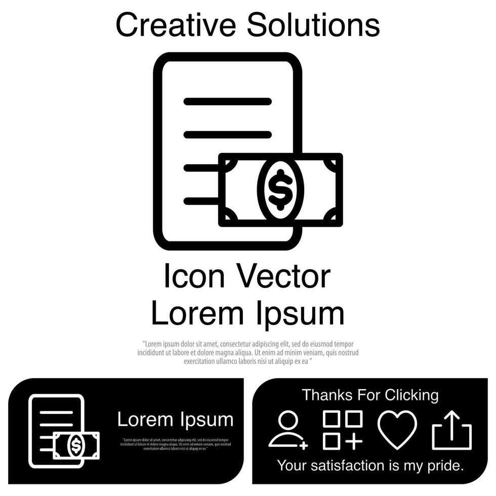 Bill Icon Vector EPS 10