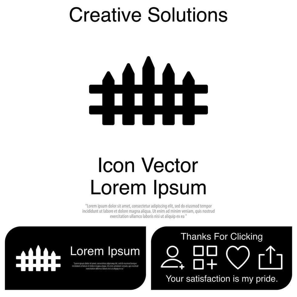 Fence Icon Vector EPS 10