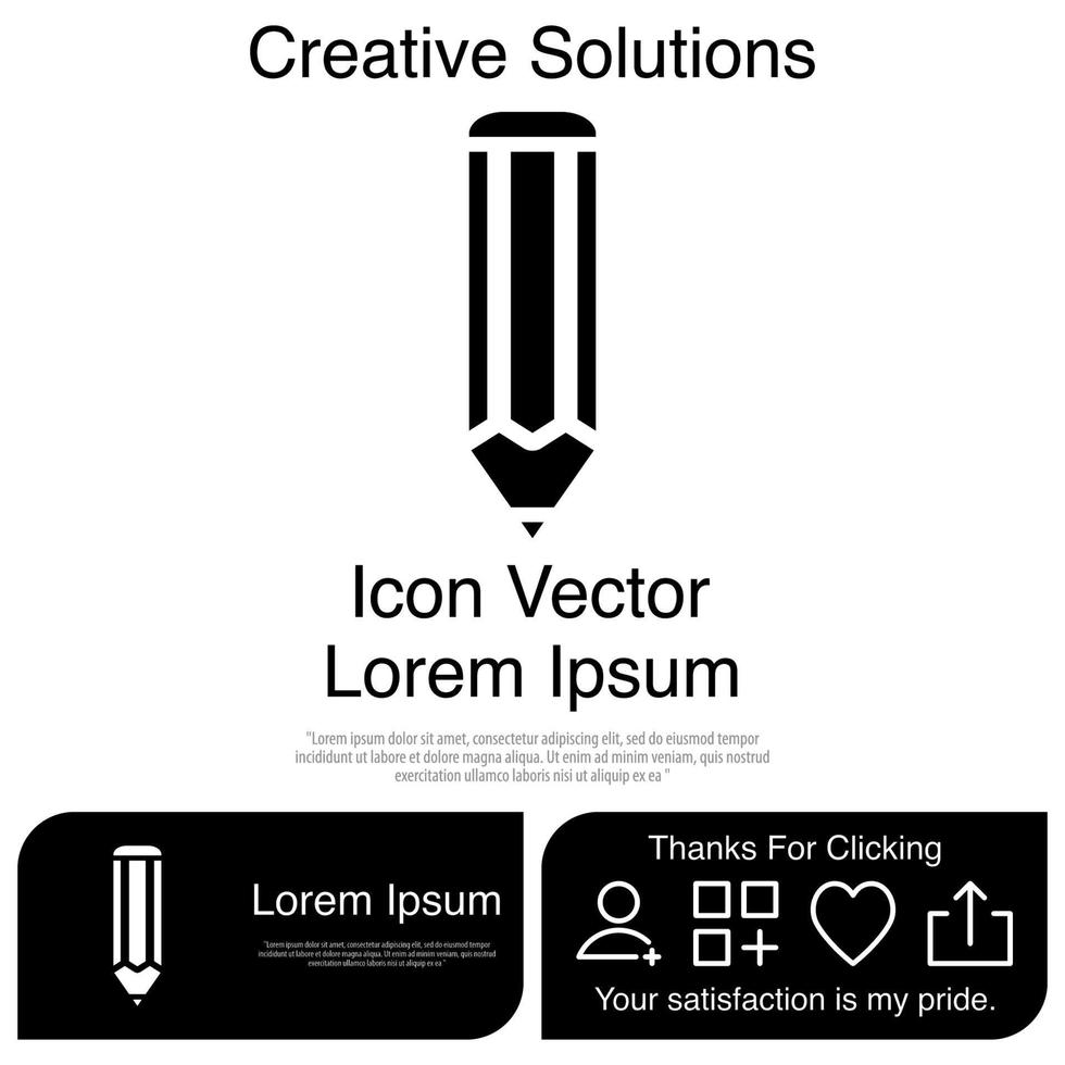 lápiz, icono, vector, eps, 10 vector