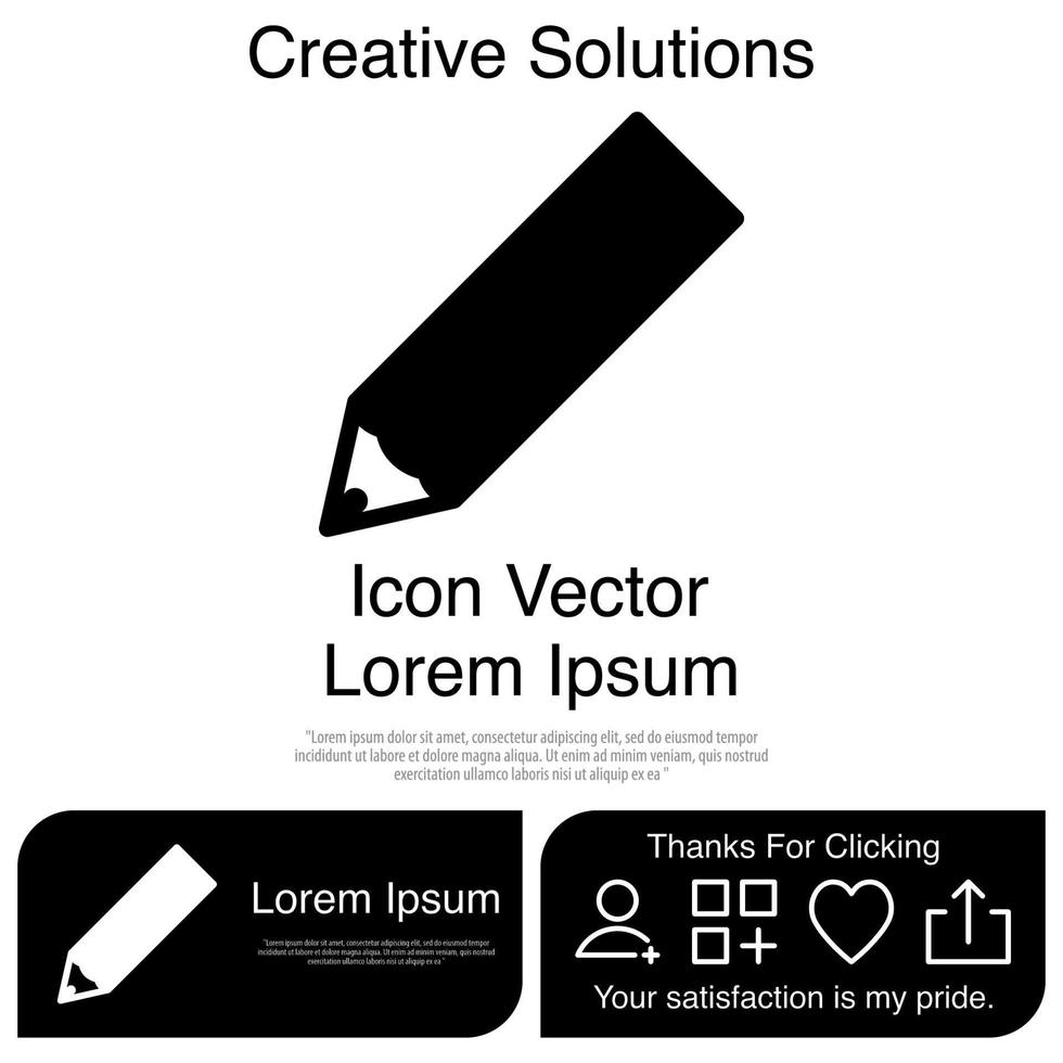 Pencil Icon Vector EPS 10