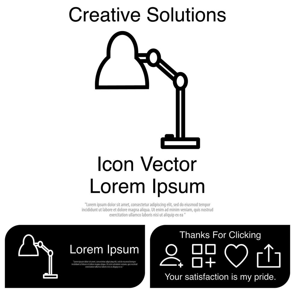 Table Lamp Icon Vector EPS 10
