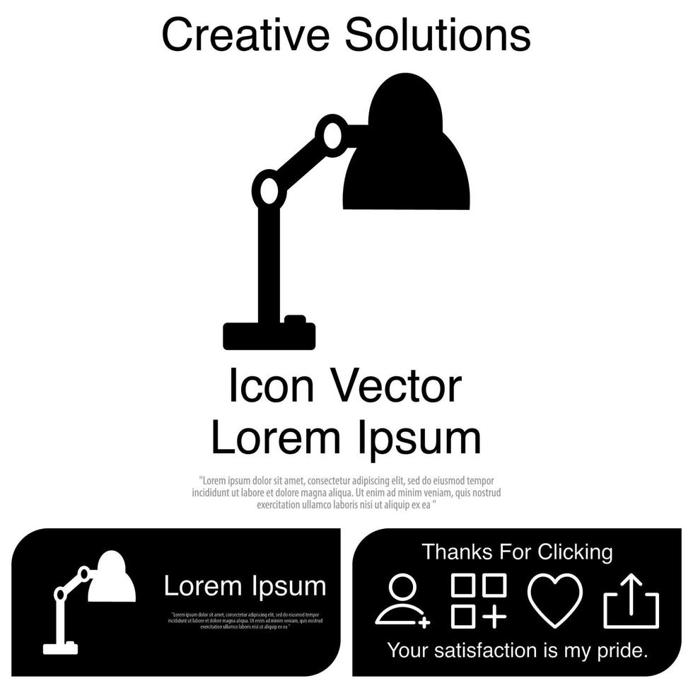 Table Lamp Icon Vector EPS 10