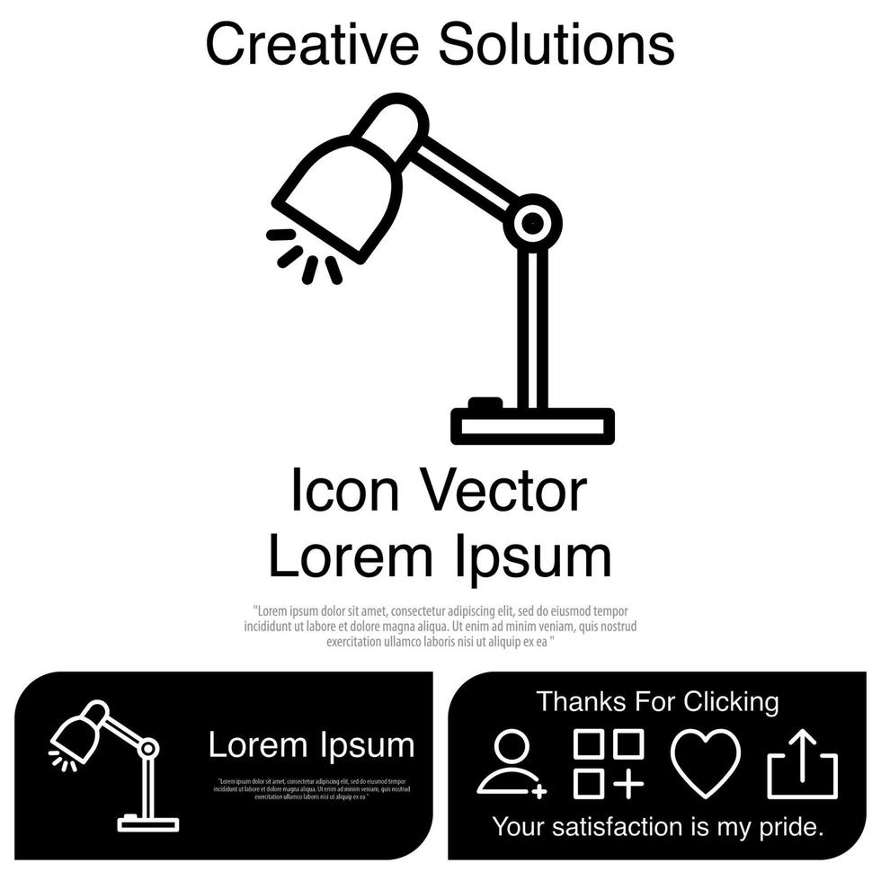 lámpara de mesa icono vectoriales eps 10 vector