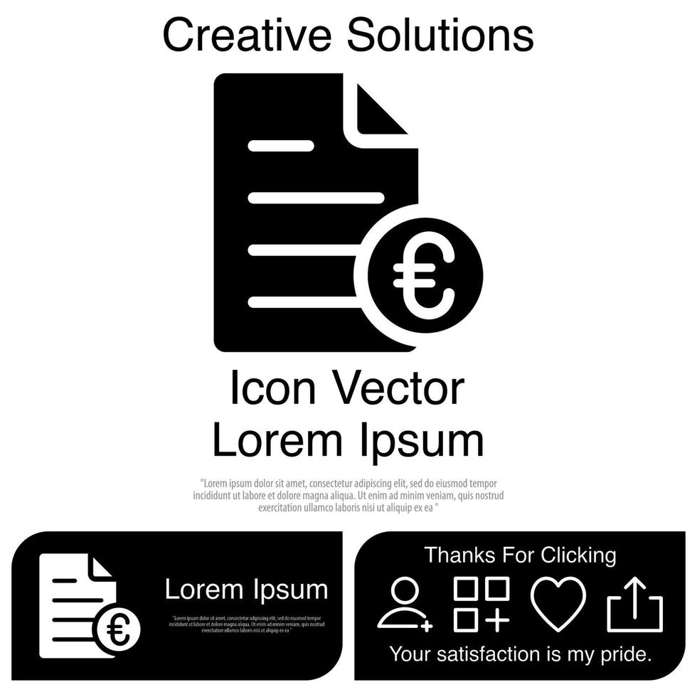 Bill Icon Vector EPS 10