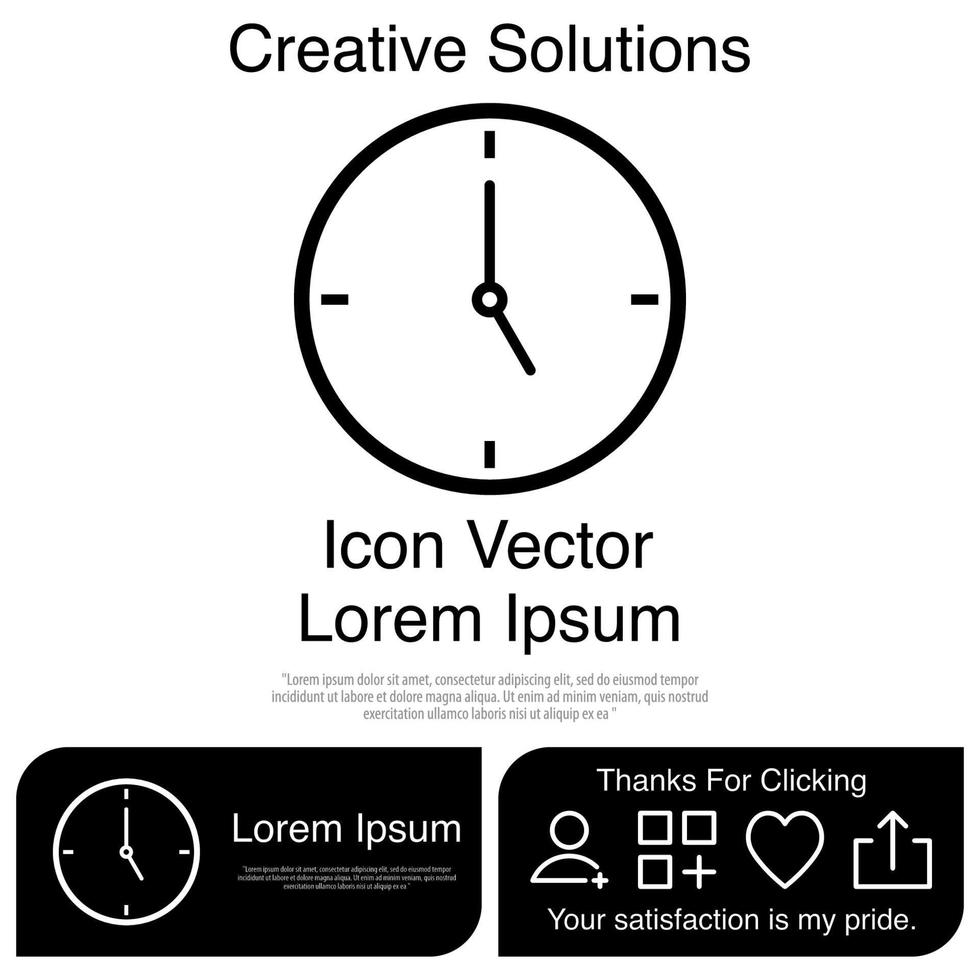 Clock Icon Vector EPS 10