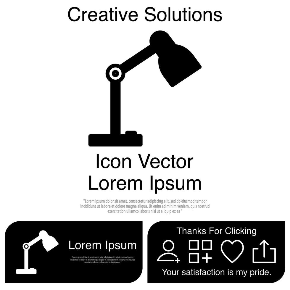 Table Lamp Icon Vector EPS 10