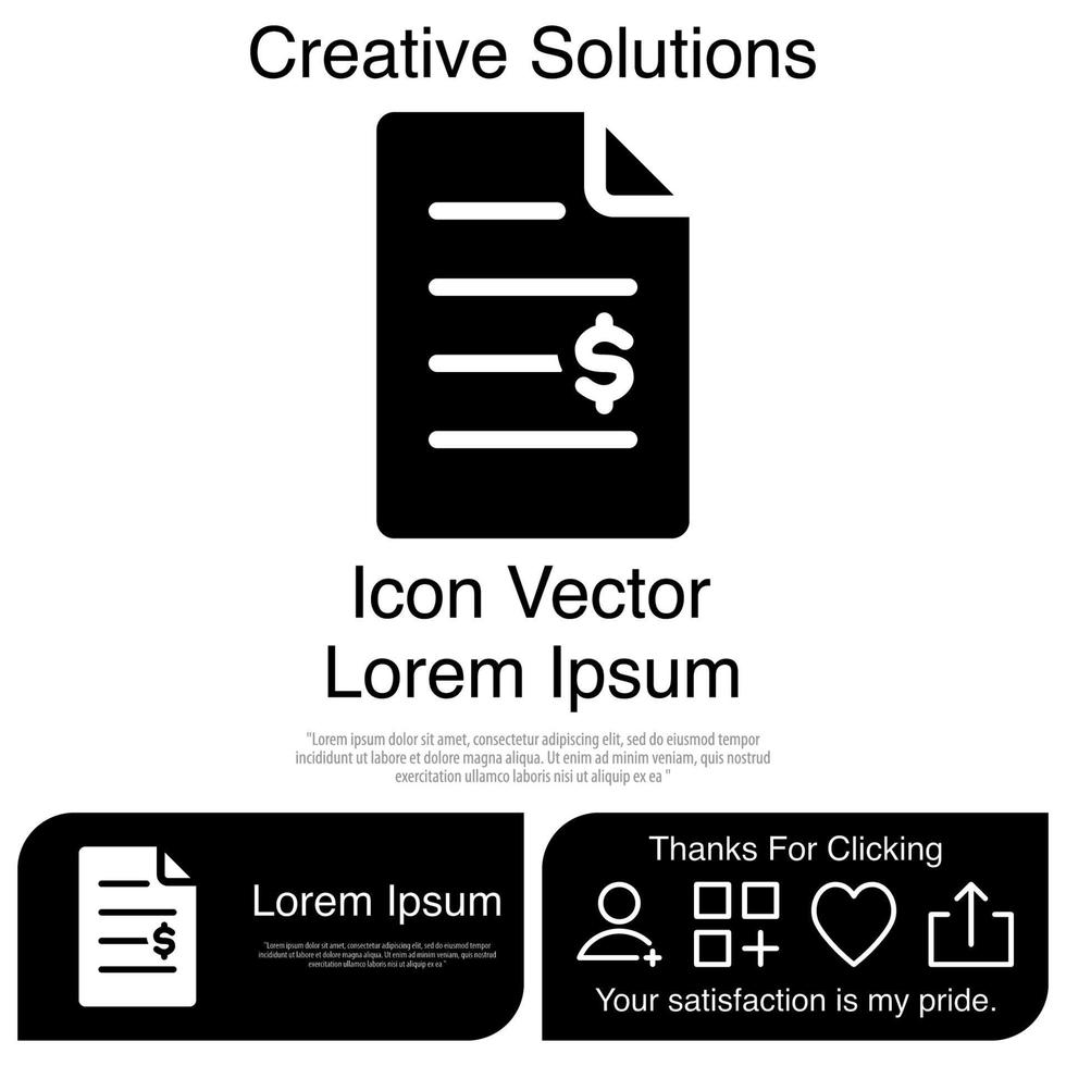 Bill Icon Vector EPS 10