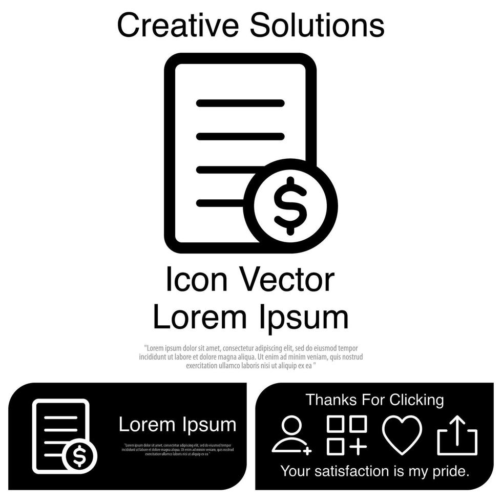 factura, icono, vector, eps, 10 vector