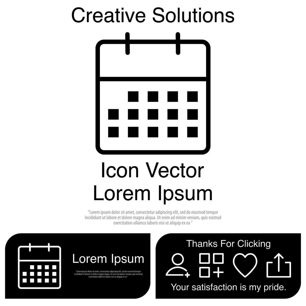 icono de calendario vectorial eps 10 vector