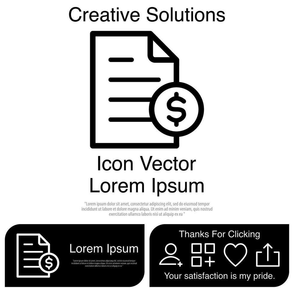 Bill Icon Vector EPS 10