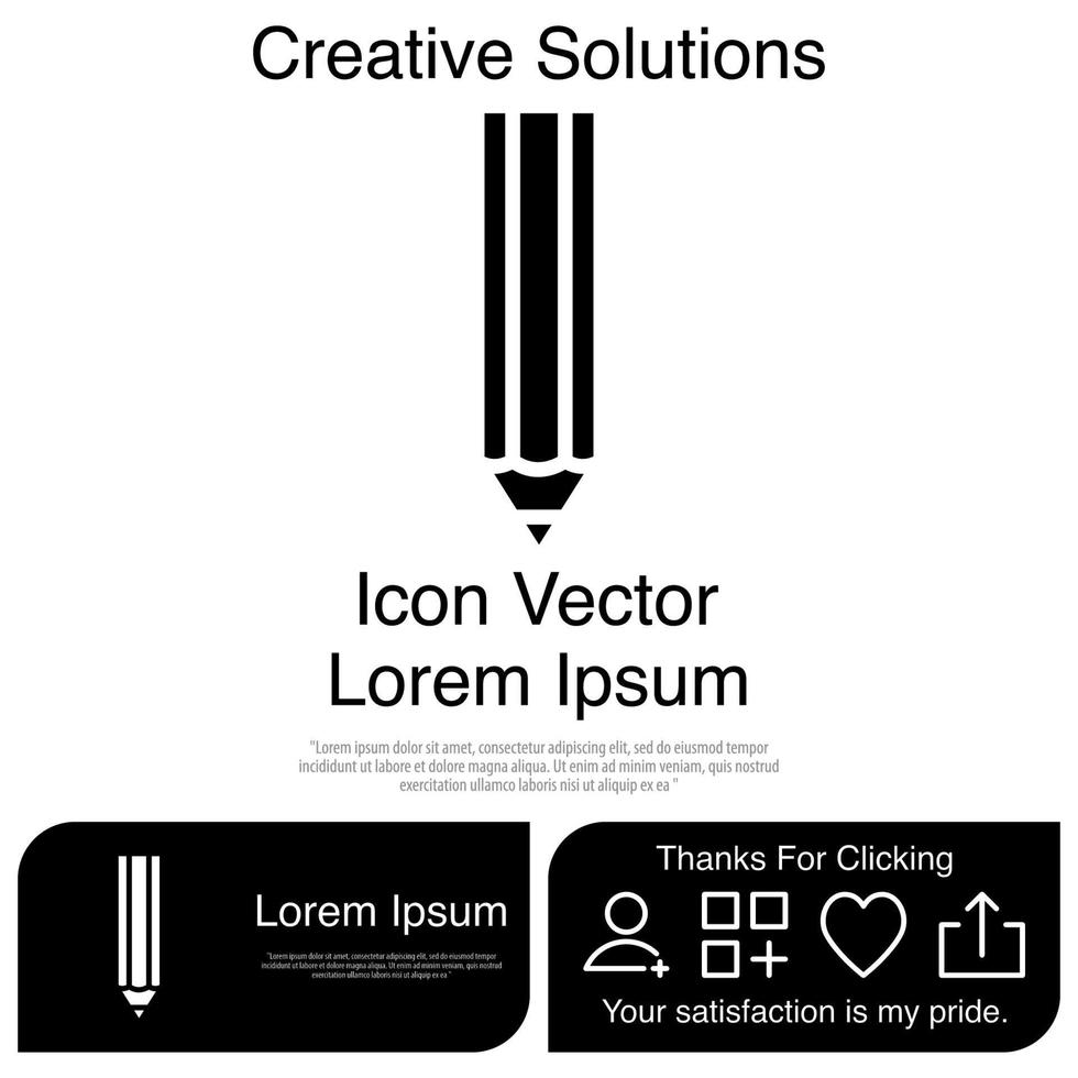 Pencil Icon Vector EPS 10