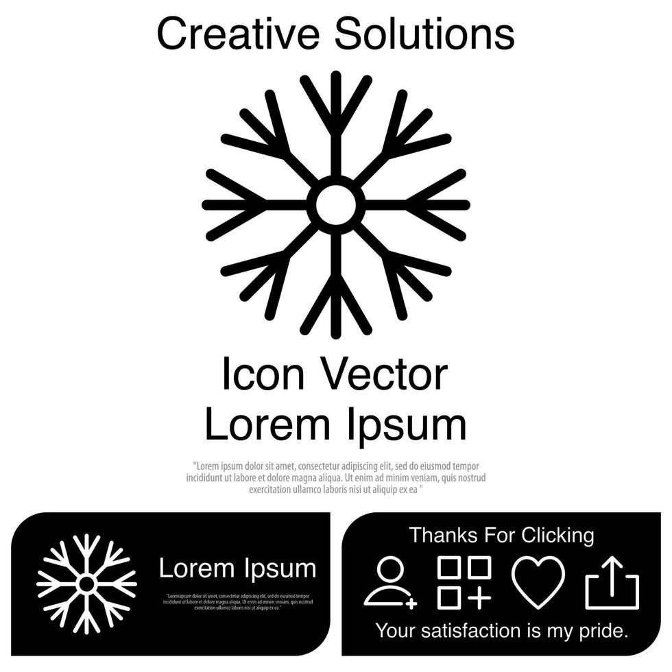 Snowflake Icon Vector EPS 10