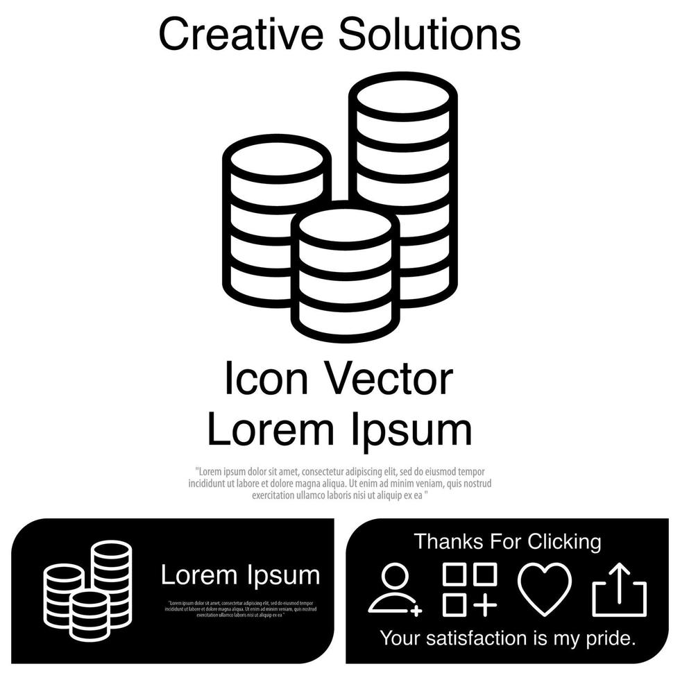 Money Coin Icon Vector EPS 10