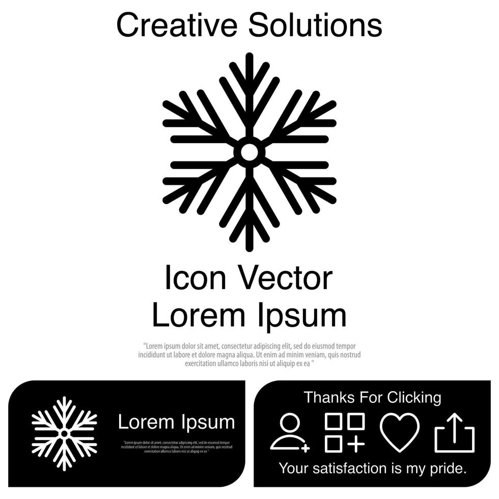 Snowflake Icon Vector EPS 10