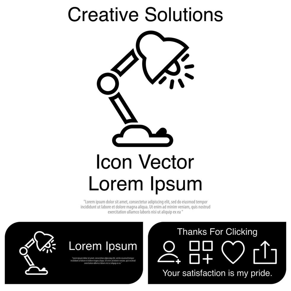 Table Lamp Icon Vector EPS 10